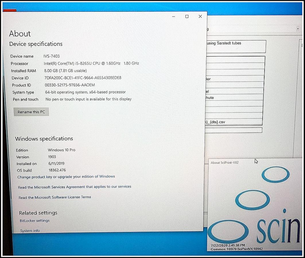 Used Scinomix Sci-Print VX2 Tube Labeling & Handling System w WARRANTY