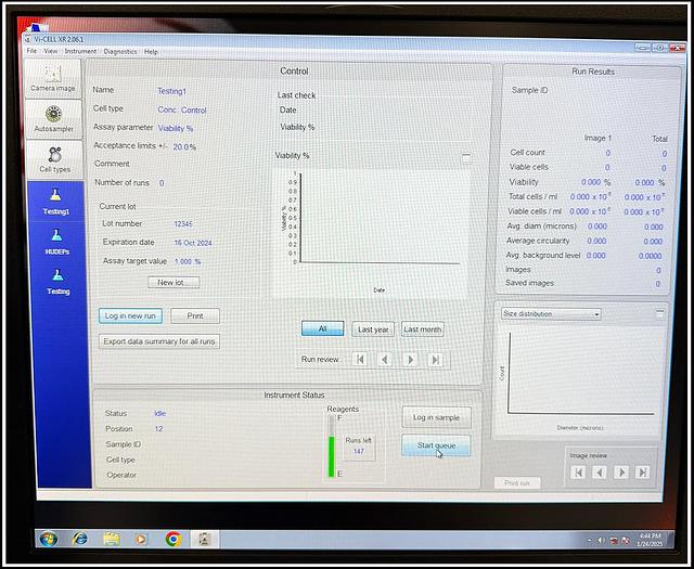 Used Beckman Vi-Cell XR Viability Cell Counter w WARRANTY