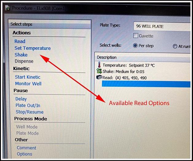 Used Bio-Tek ELx808 IU Microplate Reader w Incubator COMPLETE W WARRANTY