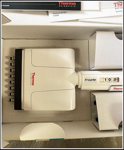 NEW Thermo 4661110 F1-ClipTip 1-10uL 8Ch Multichannel Pipette w WARRANTY
