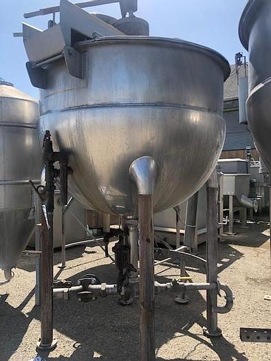 Used Hamilton 300 Gallon stainless steel jacketed mix kettle