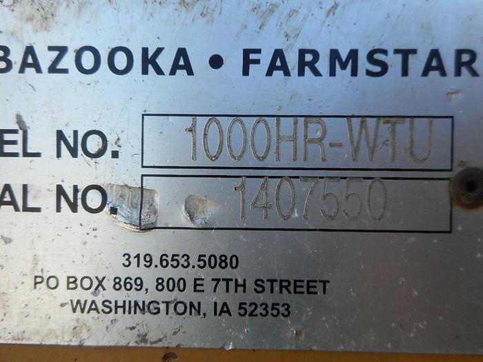 Used 2014 BAZOOKA FARMSTAR 1000HR-WTU