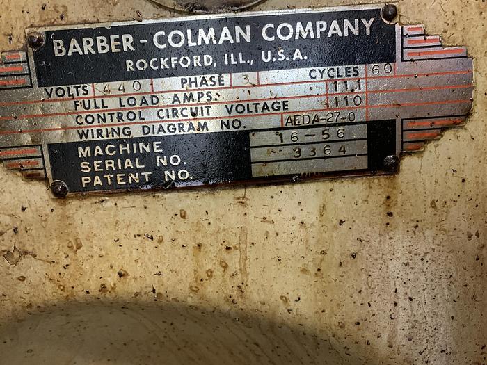 Used BARBER COLMAN 16-56 HORIZONTAL GEAR HOBBER