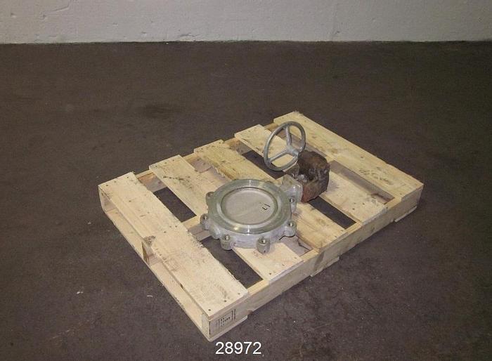 Used Crane  8" Hand Operated Butterfly Valve #28972