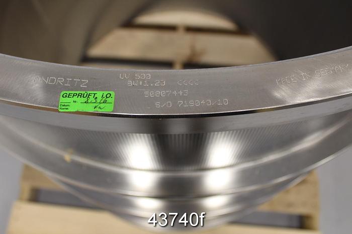 Unused GL&V UV500 Stainless Steel Pressure Screen Basket, 1.2mm Holes #43740