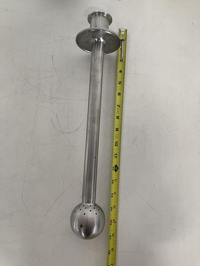 Used Stainless Steel 17" Spray Ball w/ 1 1/2" Sanitary Fitting