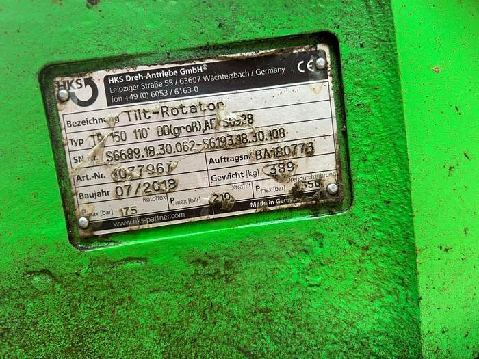 D'occasion Tête rotative TR150 Rototilt 07/2018 montée avec platine VERACHTERT CW20S-H.4.N.