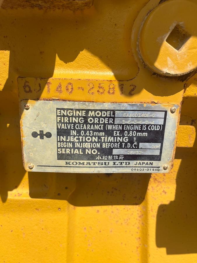 Used 2002 Komatsu SAA6D140E-2 Komatsu engine HD325