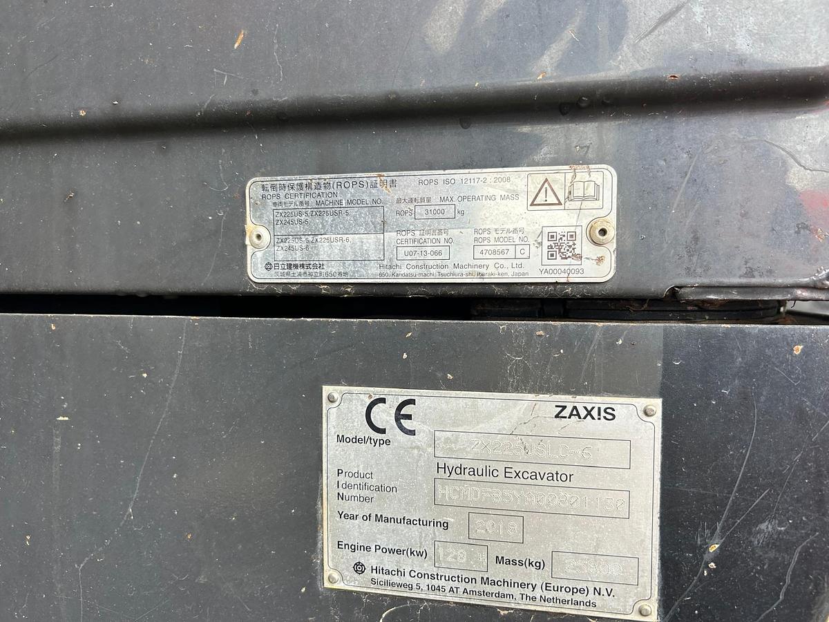 Used 2018 Hitachi ZX225USLC-6