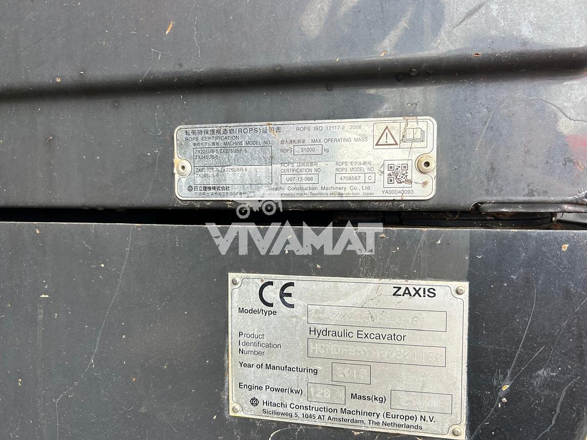 Used 2018 Hitachi ZX225USLC-6