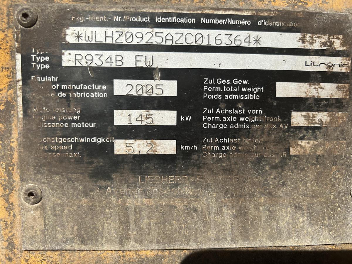 Used Liebherr R934B EW