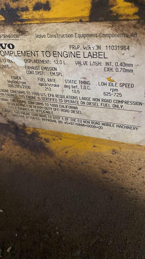 D'occasion MOTEUR VOLVO TD122KFE sur EUCLID R32