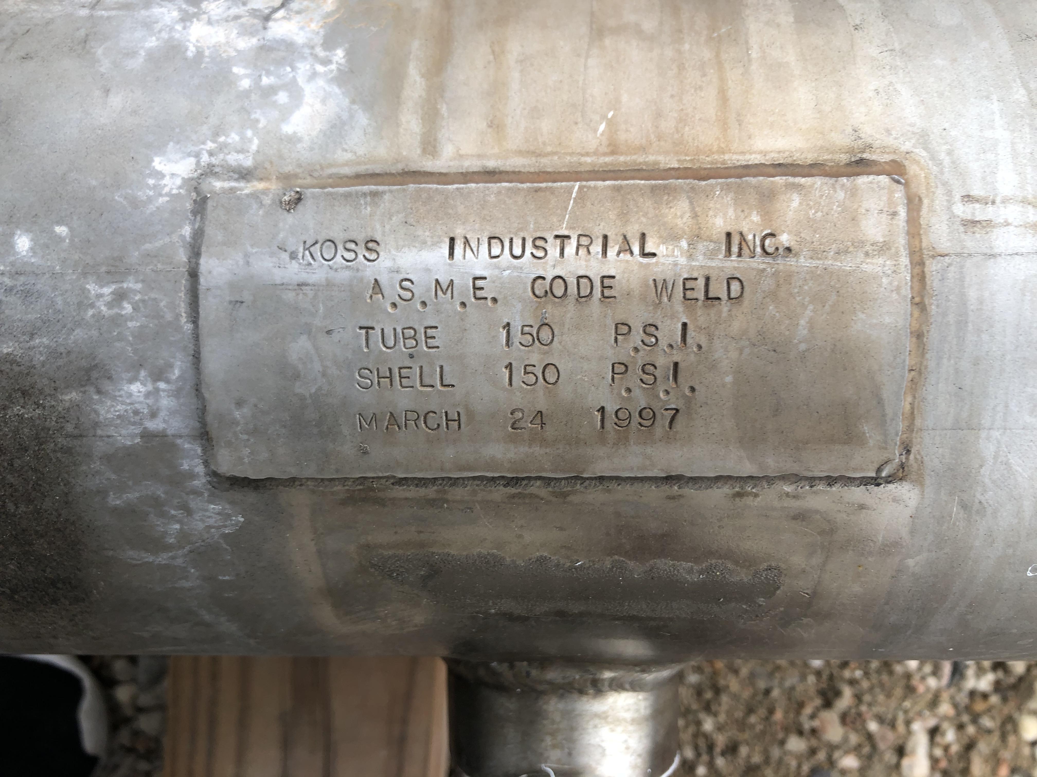 Used 32 SQ FT SHELL &amp; TUBE HEAT EXCHANGER