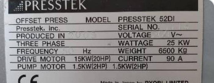 Used 2008 Presstek 52DI