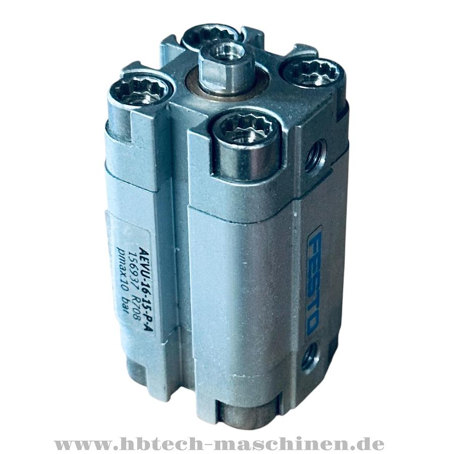 Used Festo 156937 AEVU-16-15-P-A Kompaktzylinder