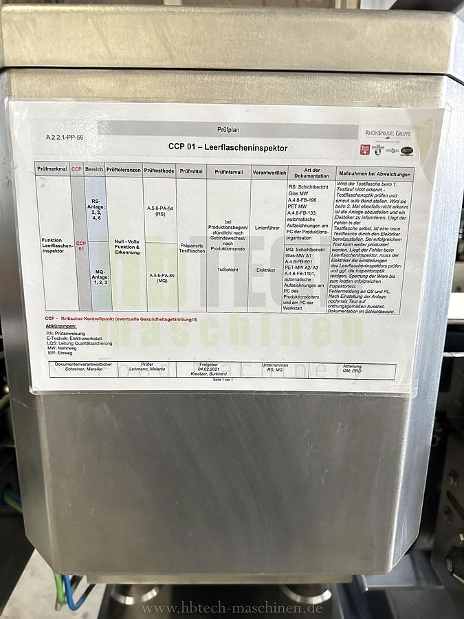 Used Miho David 2001  Leerflascheninspektor