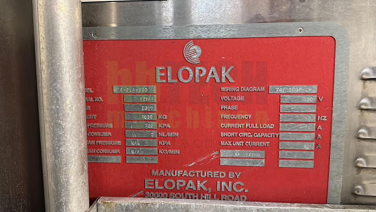 Used Elopak Trocken-Aseptik-Abfüllanlage für Giebelverpackungen mit einem Volumen von 1.000 ml/750ml/500ml