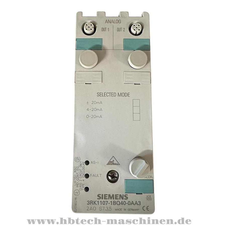 Siemens 3RK1107-1BQ40-0AA3 AS-Interface analog output module 4-20mA