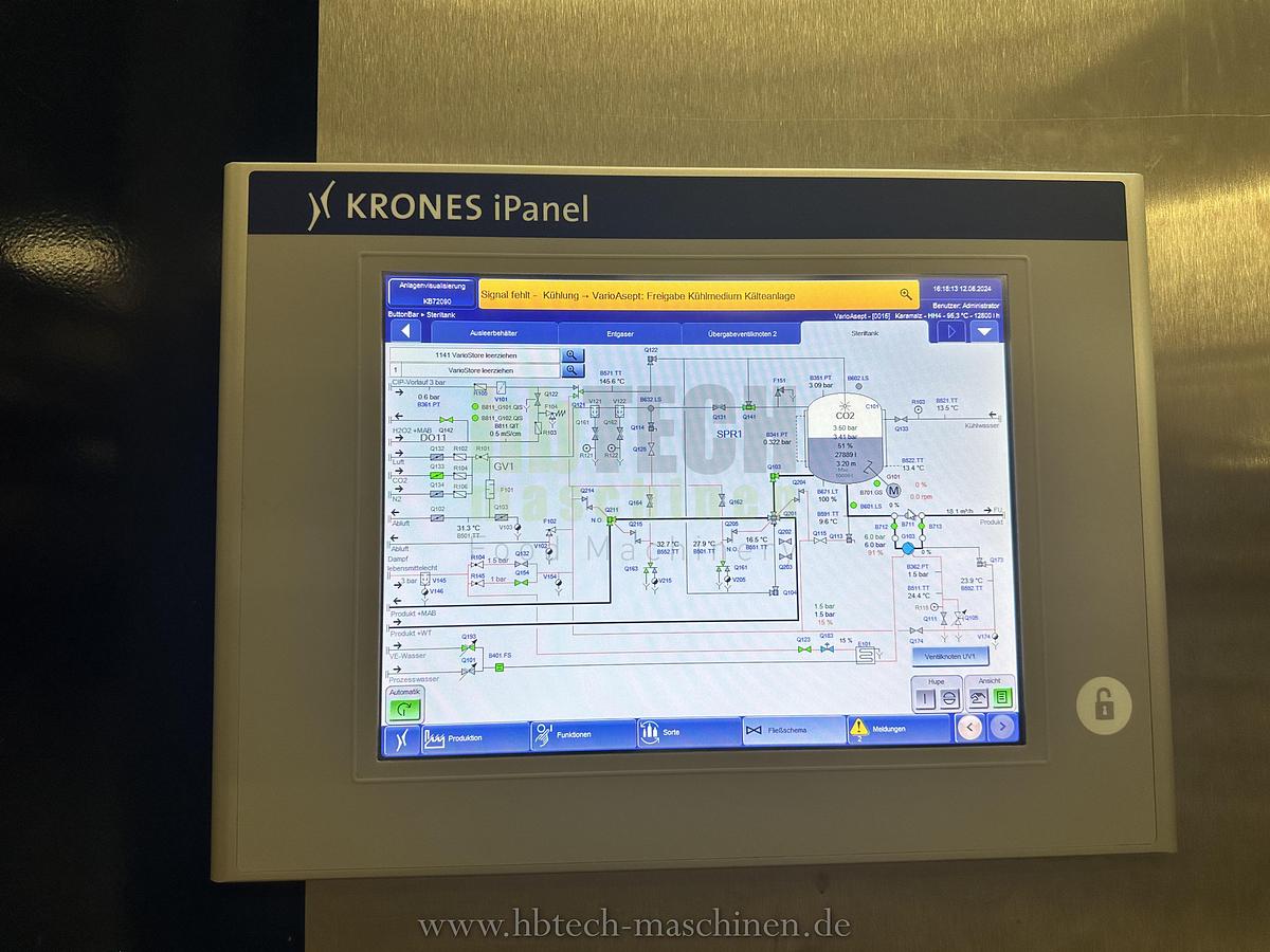 Used Komplette Krones Aseptische PET-Abfüllanlage für stille und kohlensäurehaltige Produkte / 25.000l/h