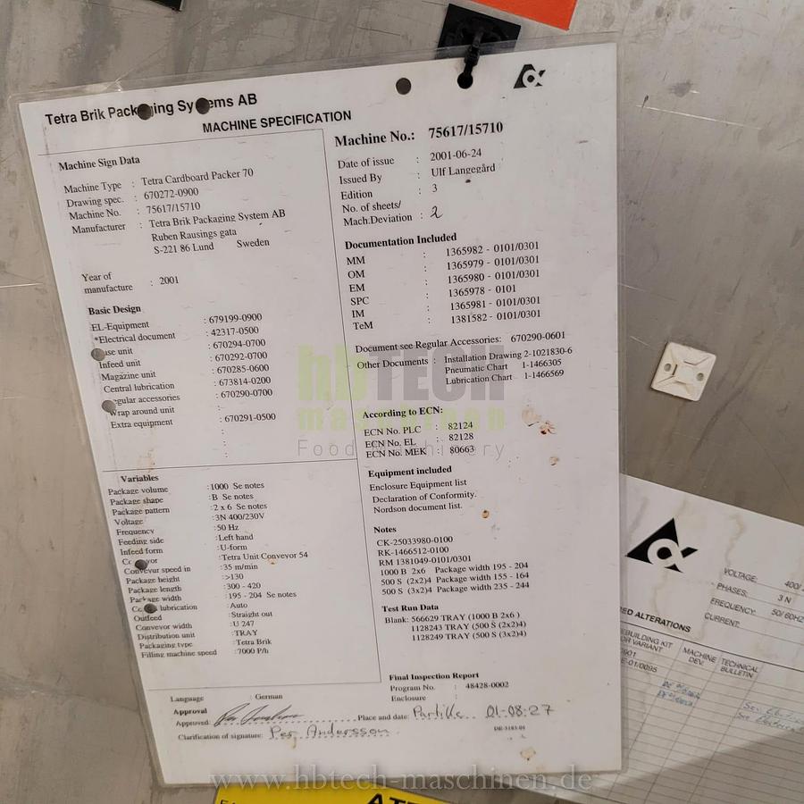 Used Tetra Pak Cardboard Packer 70