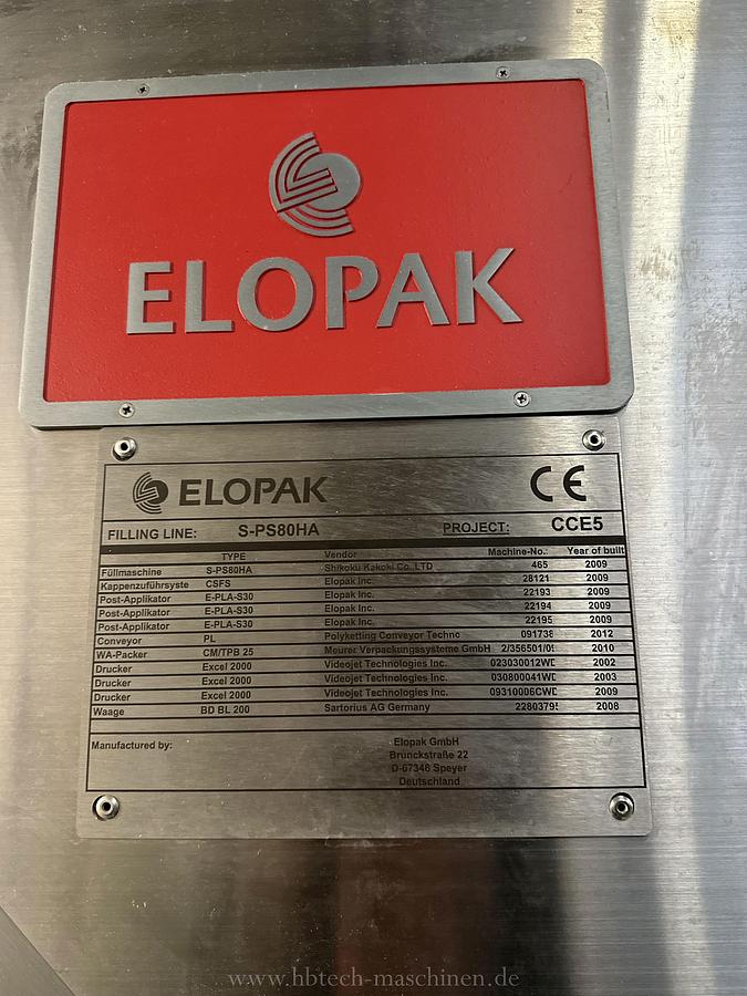 Used Elopak Trocken-Aseptik-Abfüllanlage für Giebelverpackungen mit einem Volumen von 1.000 ml/750ml/500ml