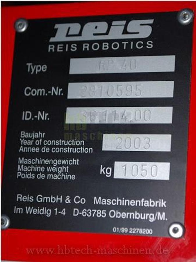 Used REIS Robotics Dosenabschieber RP40