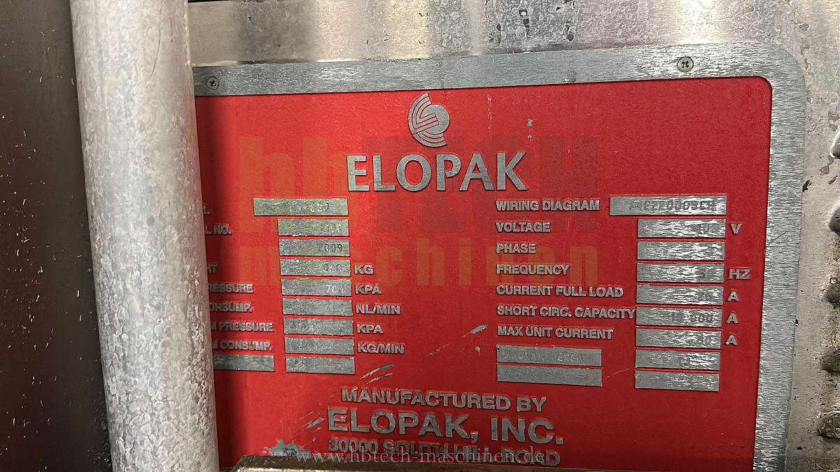 Used Elopak Trocken-Aseptik-Abfüllanlage für Giebelverpackungen mit einem Volumen von 1.000 ml/750ml/500ml
