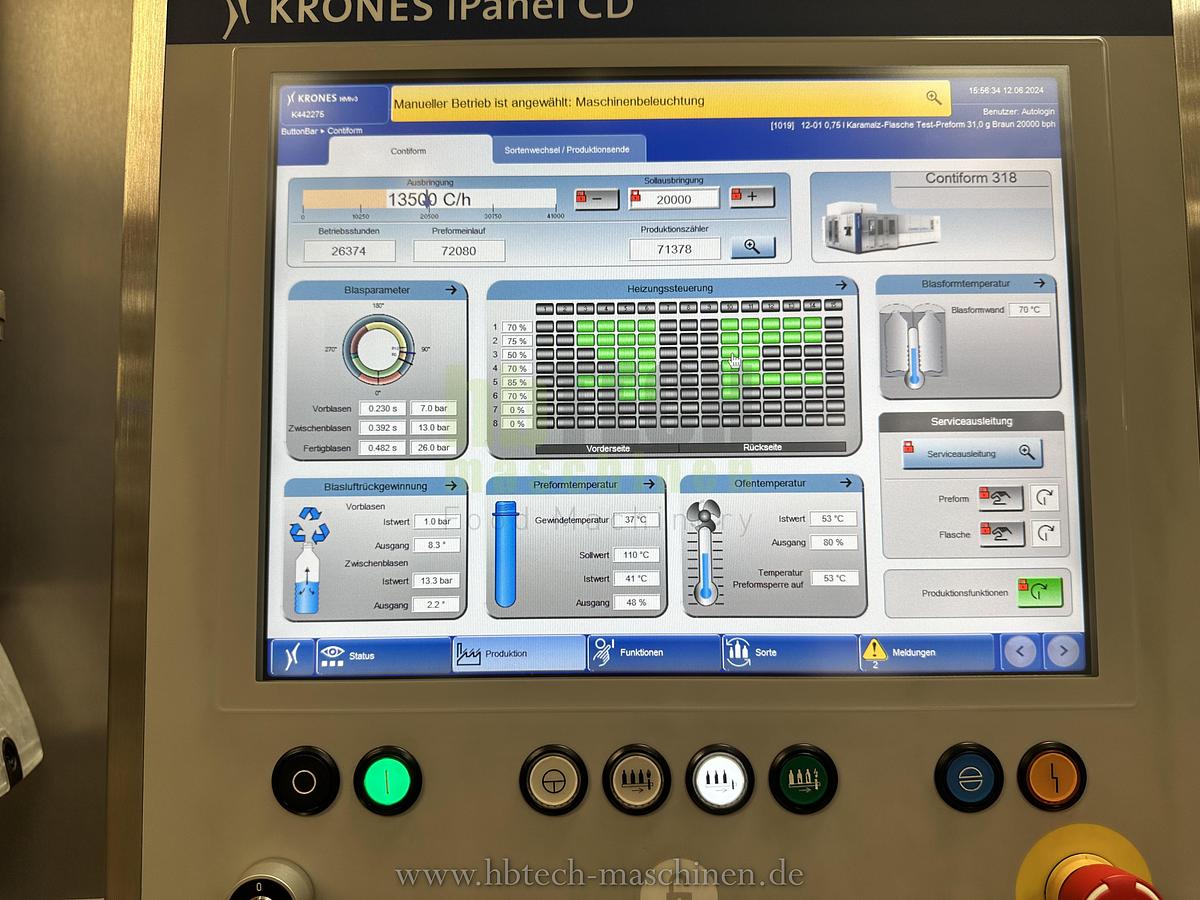Used Komplette Krones Aseptische PET-Abfüllanlage für stille und kohlensäurehaltige Produkte / 25.000l/h