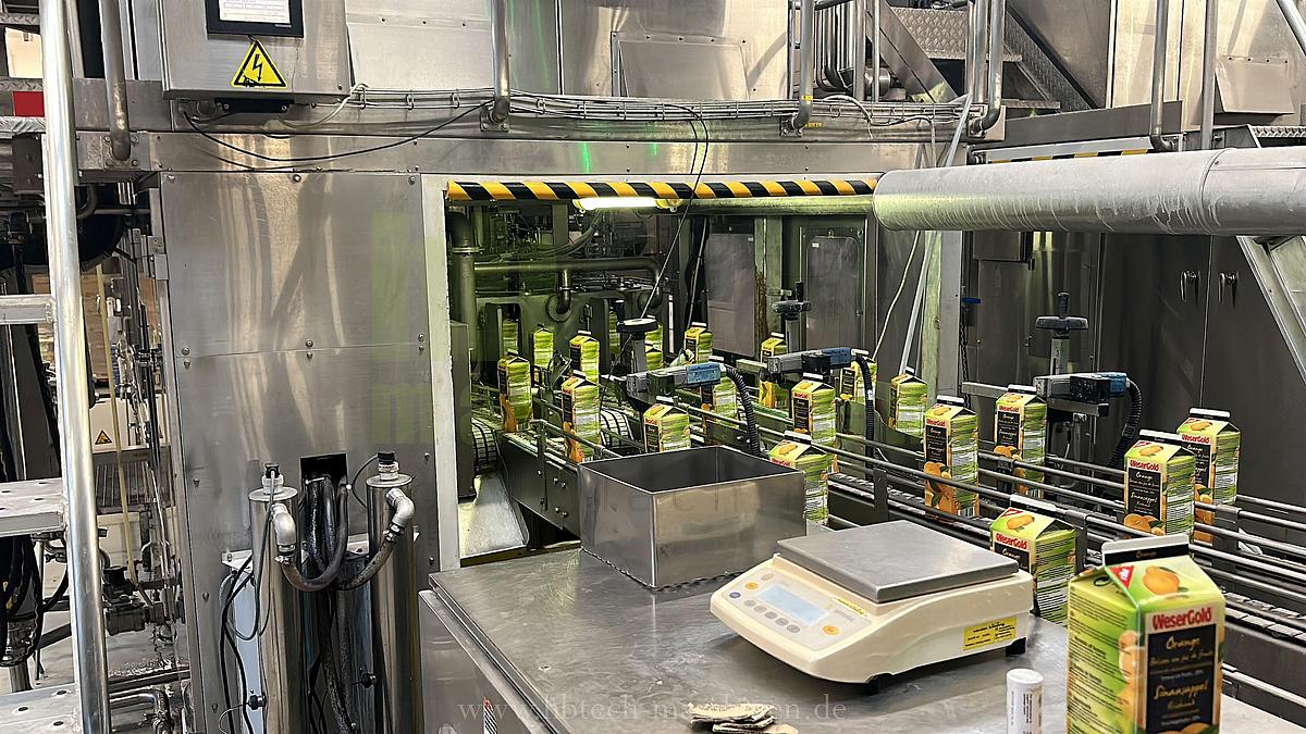 Used Elopak Trocken-Aseptik-Abfüllanlage für Giebelverpackungen mit einem Volumen von 1.000 ml/750ml/500ml