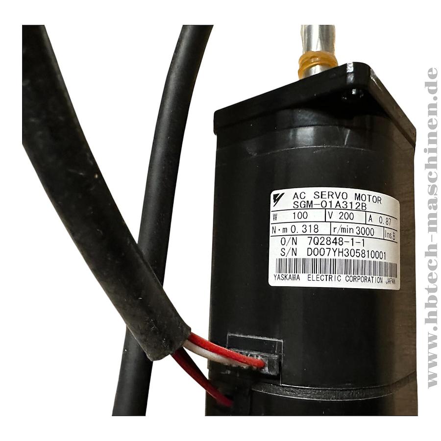 YASKAWA AC Servo Motor SGM-01A312B 100W 200V 0,87A