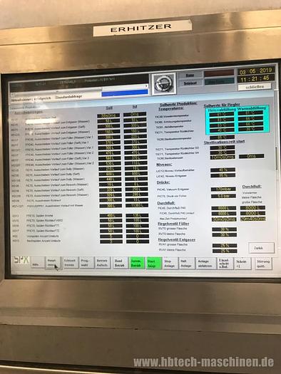 Gebraucht KHS Glasflaschenlinie für stille und kohlensäurehaltige Produkte