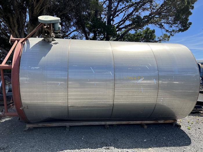 Used Tank, 7,600 Gallon, S/st, 9' x 16', Agit, Santa Rosa #C744493