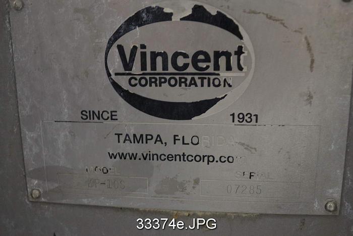 Used Vincent KP-10S Screw Press #33374