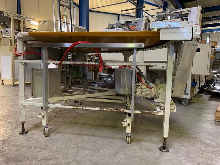 Gebraucht gebr. 90° Kurventisch vermutlich SOLLICH ca. 1000mm Arbeitsbreite und zwei Antrieben