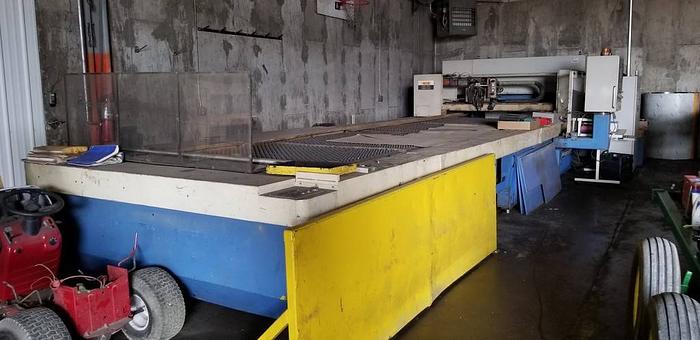 1991 MAZAK CNC LASER TABLE LASERPATH TURBO X 510 SMOKE EATER CUTTER
