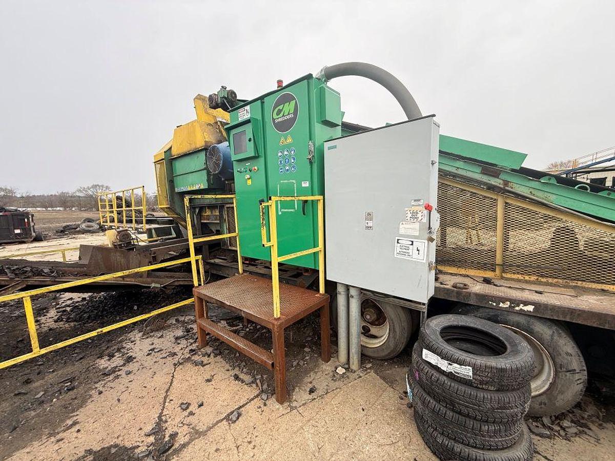 Used (2) CM Chip Shredders for Tires