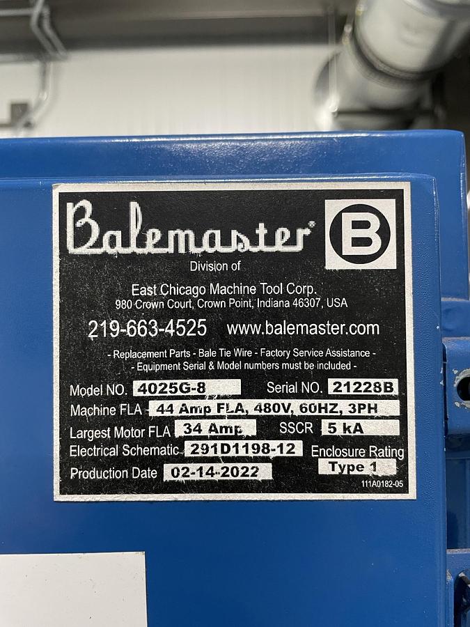 Used BALEMASTER 2022 MODEL 4025-G