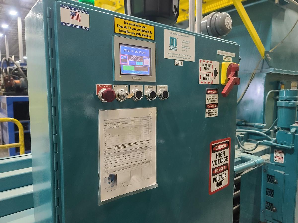 Used Maren Distribution Wide Mouth Auto-Tie Shear Baler
