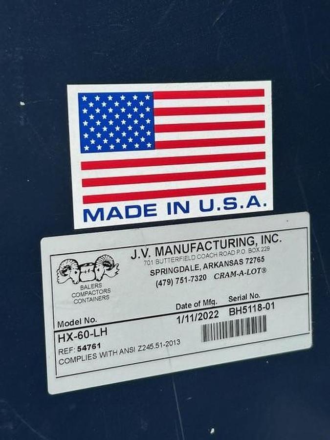 Used 2022 JV Closed Door Baler