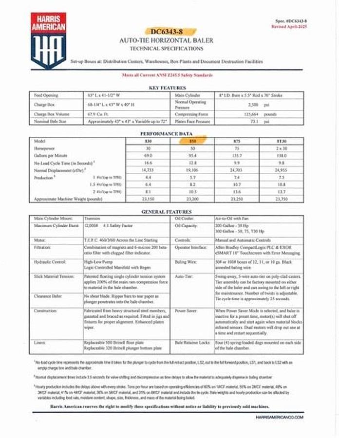 Used American Auto-Tie Baler