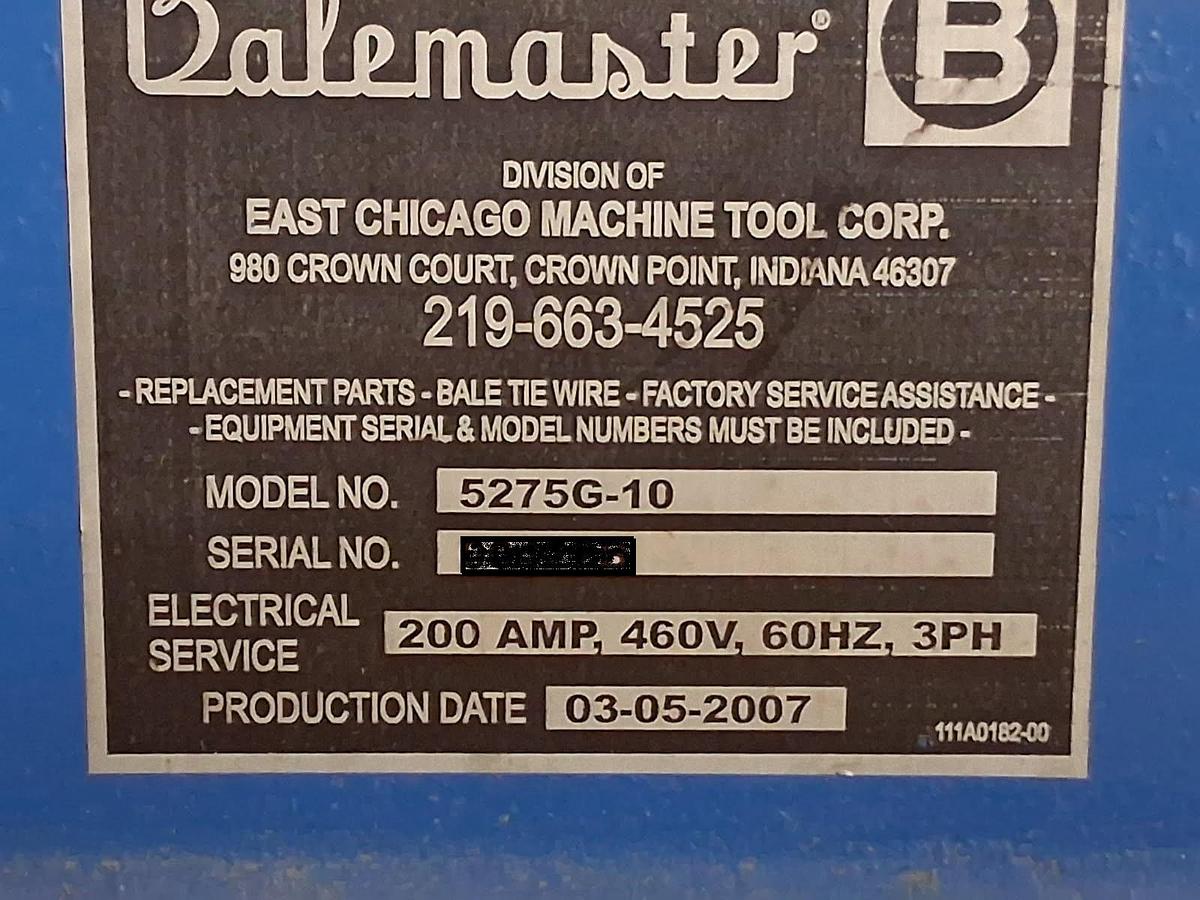 Used Balemaster Auto Tie Horizontal Baler