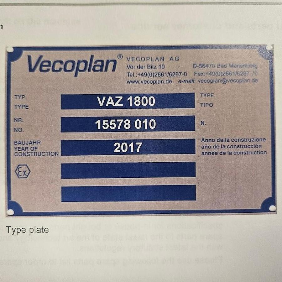 Used Vecoplan Single Shaft Shredder