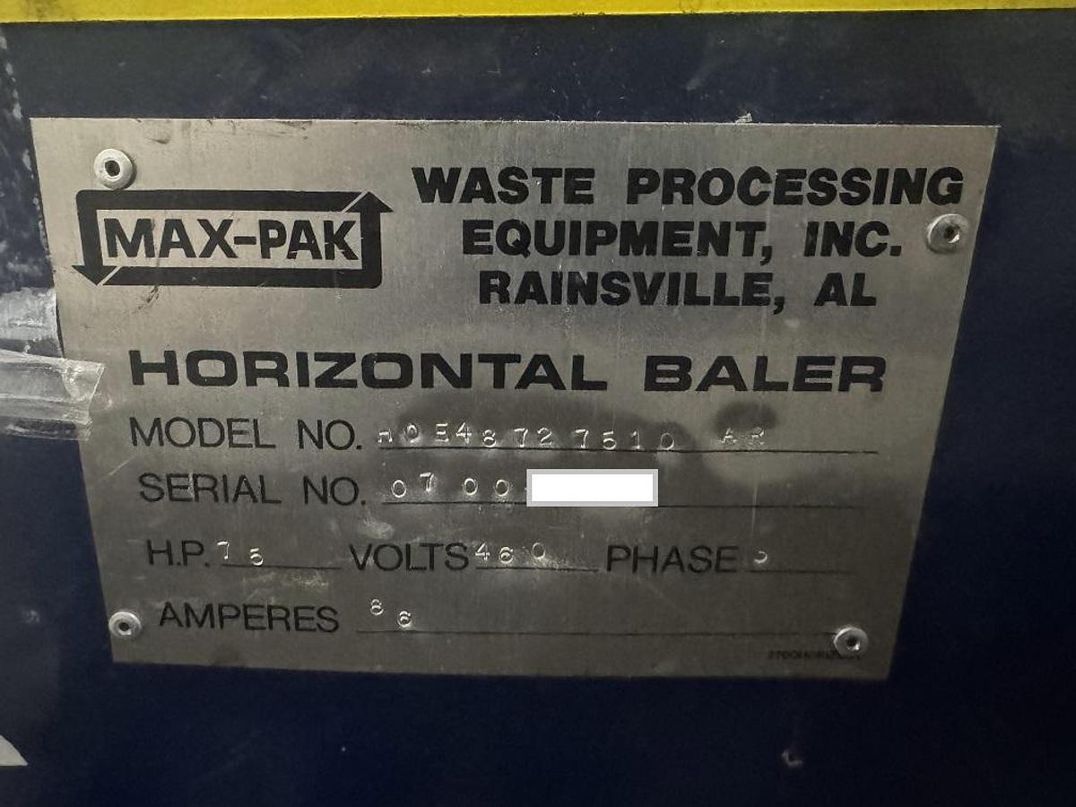 Used Max-Pak Auto-Tie Baler