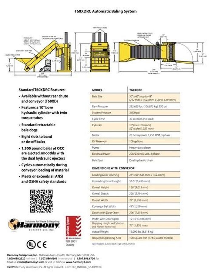 Used Harmony Vertical Baler