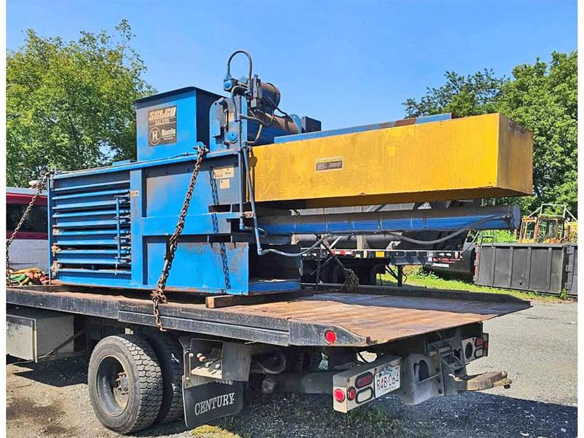 Used Selco Closed Door Baler with Conveyor