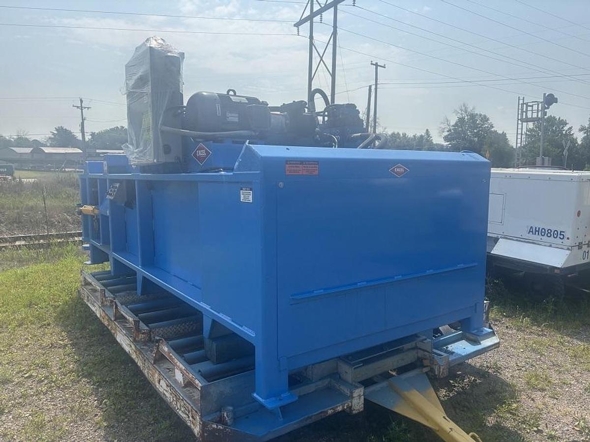 Used Excel EX-63 Closed Door Baler with Factory Conveyor