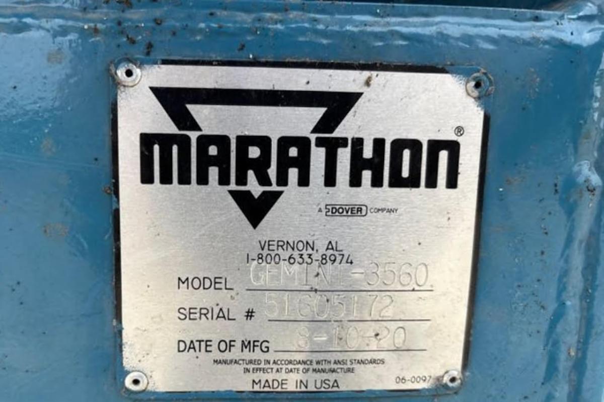 Used Marathon Closed Door Full Pen Baler / Infeed