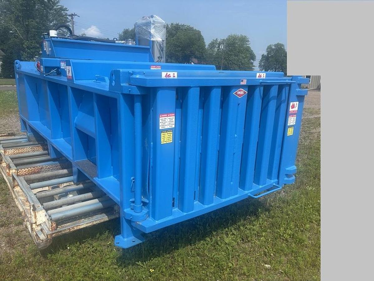 Used *REFURBISHED Excel EX-63 Horizontal Closed Door Baler With Factory Conveyor