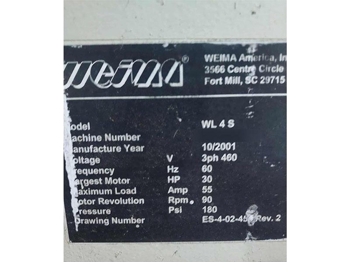 Used WEIMA Single Rotor Shredder with Generator