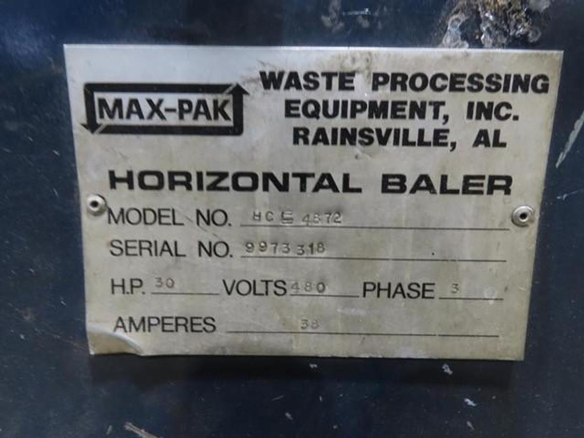Used Max Pak Closed Door Baler